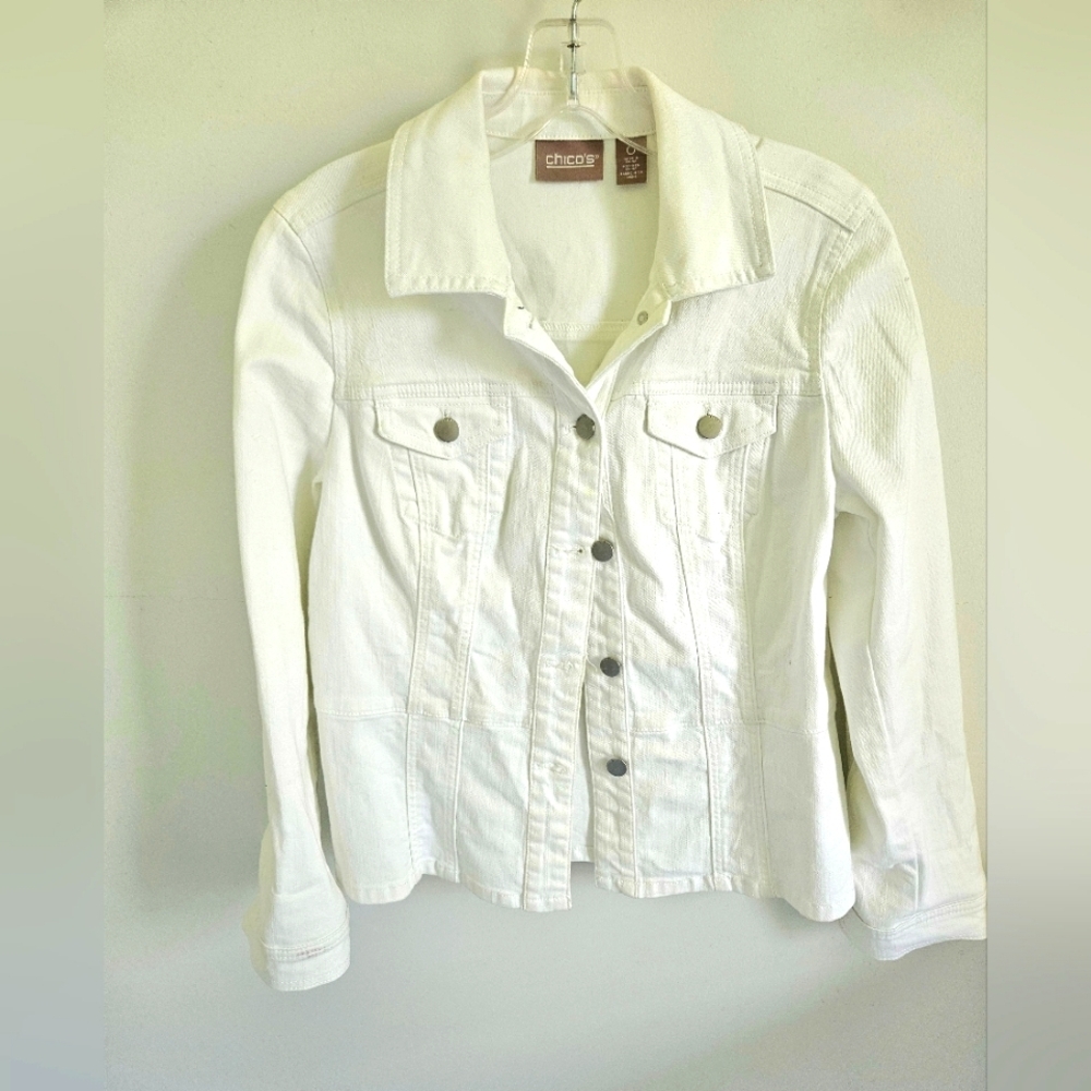 Chico's White Denim Jacket